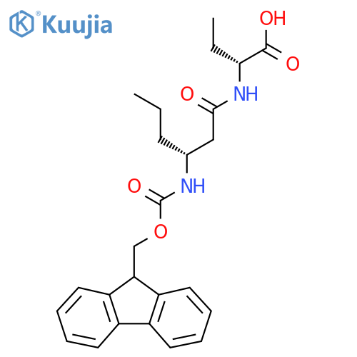 (2R)-2-(3R)-3-({(9H-fluoren-9-yl)methoxycarbonyl}amino)hexanamidobutanoic acid structure