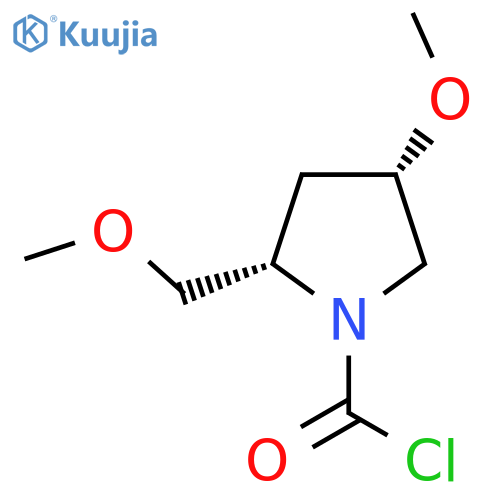 (2S,4S)-4-methoxy-2-(methoxymethyl)pyrrolidine-1-carbonyl chloride structure
