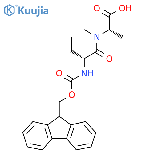 (2S)-2-(2R)-2-({(9H-fluoren-9-yl)methoxycarbonyl}amino)-N-methylbutanamidopropanoic acid structure