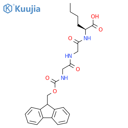 (2S)-2-{2-2-({(9H-fluoren-9-yl)methoxycarbonyl}amino)acetamidoacetamido}hexanoic acid structure