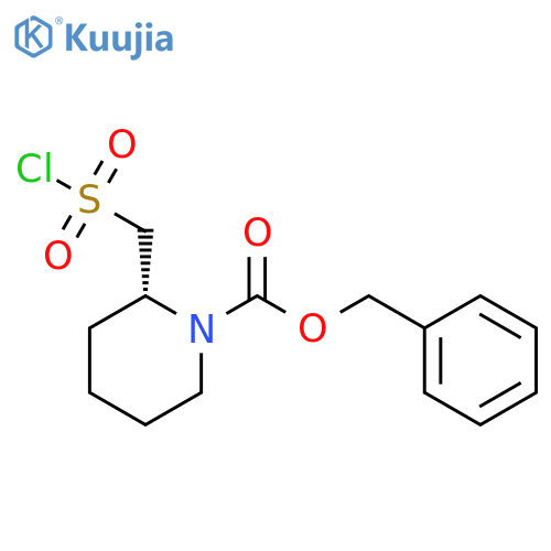 benzyl (2R)-2-(chlorosulfonyl)methylpiperidine-1-carboxylate structure