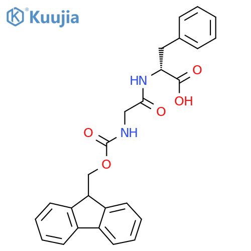 (2R)-2-2-({(9H-fluoren-9-yl)methoxycarbonyl}amino)acetamido-3-phenylpropanoic acid structure