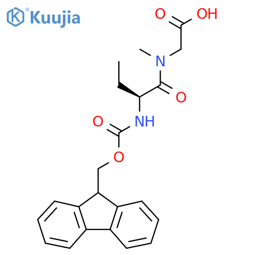 2-(2S)-2-({(9H-fluoren-9-yl)methoxycarbonyl}amino)-N-methylbutanamidoacetic acid structure