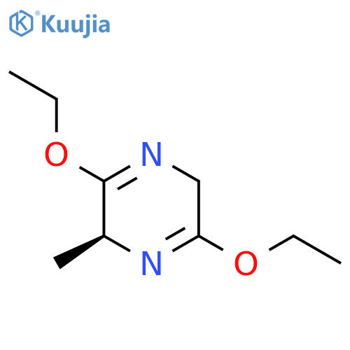 (2S)-3,6-diethoxy-2-methyl-2,5-dihydropyrazine structure