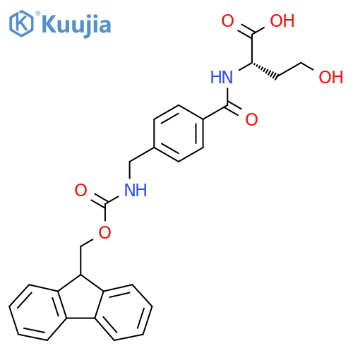 (2S)-2-({4-({(9H-fluoren-9-yl)methoxycarbonyl}amino)methylphenyl}formamido)-4-hydroxybutanoic acid structure