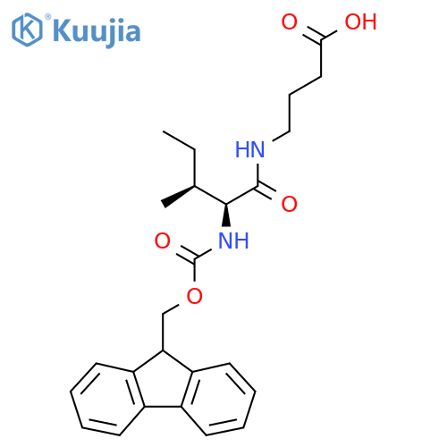 4-(2S,3S)-2-({(9H-fluoren-9-yl)methoxycarbonyl}amino)-3-methylpentanamidobutanoic acid structure