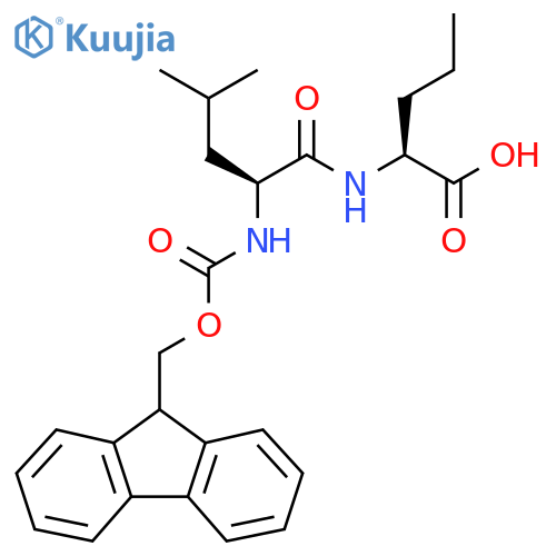 (2S)-2-(2S)-2-({(9H-fluoren-9-yl)methoxycarbonyl}amino)-4-methylpentanamidopentanoic acid structure