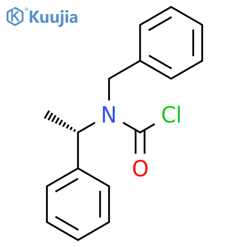 N-benzyl-N-(1S)-1-phenylethylcarbamoyl chloride structure