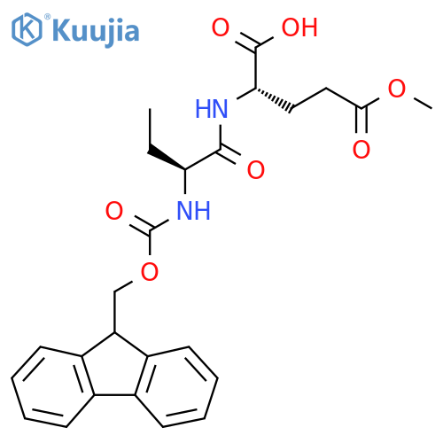 (2S)-2-(2S)-2-({(9H-fluoren-9-yl)methoxycarbonyl}amino)butanamido-5-methoxy-5-oxopentanoic acid structure