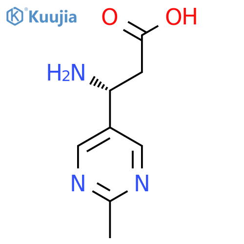 (3R)-3-amino-3-(2-methylpyrimidin-5-yl)propanoic acid structure