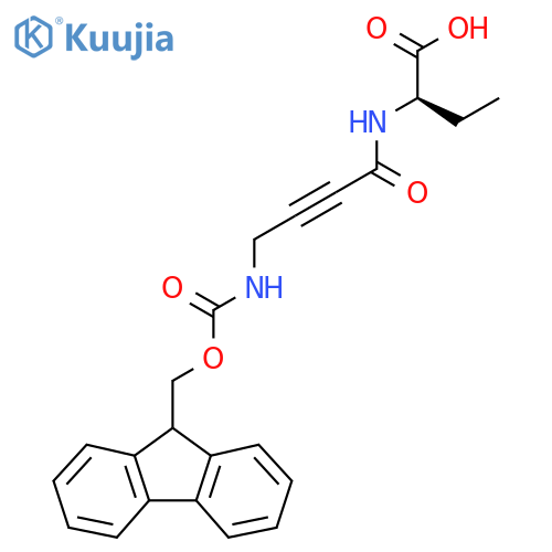 (2R)-2-4-({(9H-fluoren-9-yl)methoxycarbonyl}amino)but-2-ynamidobutanoic acid structure