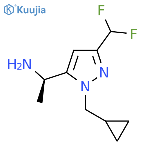 (1R)-1-1-(cyclopropylmethyl)-3-(difluoromethyl)-1H-pyrazol-5-ylethan-1-amine structure