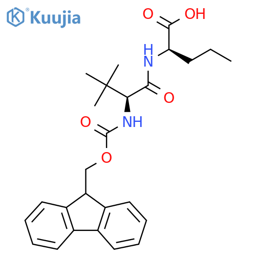 (2R)-2-(2S)-2-({(9H-fluoren-9-yl)methoxycarbonyl}amino)-3,3-dimethylbutanamidopentanoic acid structure