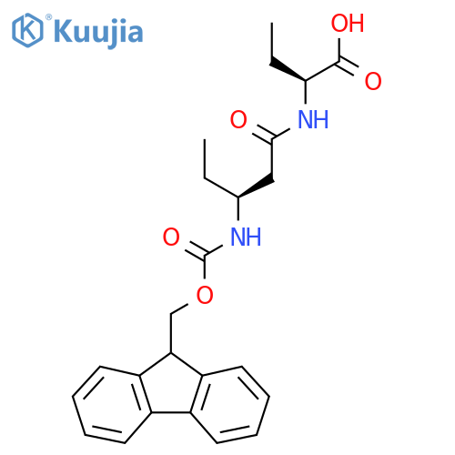 (2S)-2-(3S)-3-({(9H-fluoren-9-yl)methoxycarbonyl}amino)pentanamidobutanoic acid structure