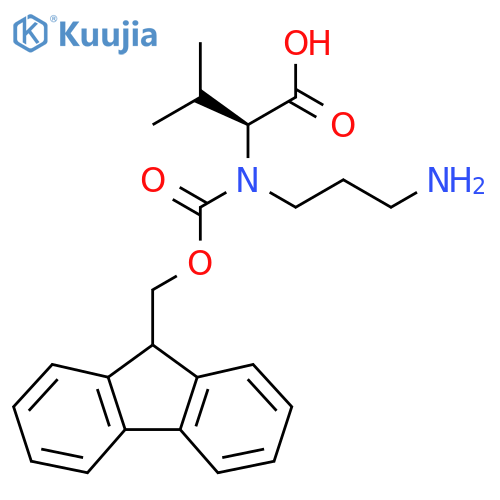 (2S)-2-(3-aminopropyl)({(9H-fluoren-9-yl)methoxycarbonyl})amino-3-methylbutanoic acid structure