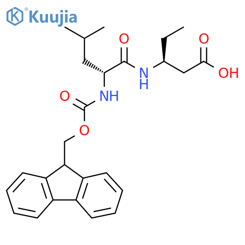 (3S)-3-(2R)-2-({(9H-fluoren-9-yl)methoxycarbonyl}amino)-4-methylpentanamidopentanoic acid structure