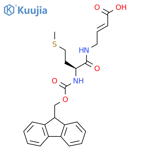 4-(2S)-2-({(9H-fluoren-9-yl)methoxycarbonyl}amino)-4-(methylsulfanyl)butanamidobut-2-enoic acid structure
