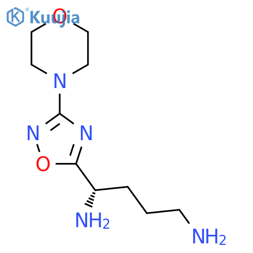 (1S)-1-3-(morpholin-4-yl)-1,2,4-oxadiazol-5-ylbutane-1,4-diamine structure