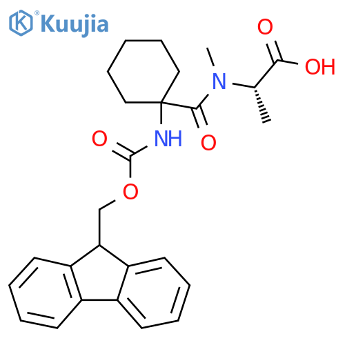 (2S)-2-{1-1-({(9H-fluoren-9-yl)methoxycarbonyl}amino)cyclohexyl-N-methylformamido}propanoic acid structure
