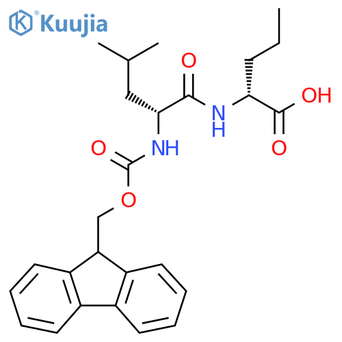 (2R)-2-(2R)-2-({(9H-fluoren-9-yl)methoxycarbonyl}amino)-4-methylpentanamidopentanoic acid structure