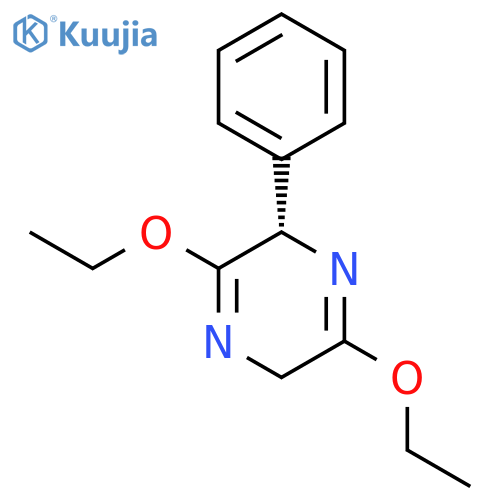 (2S)-3,6-diethoxy-2-phenyl-2,5-dihydropyrazine structure