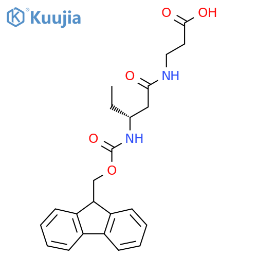 3-(3R)-3-({(9H-fluoren-9-yl)methoxycarbonyl}amino)pentanamidopropanoic acid structure