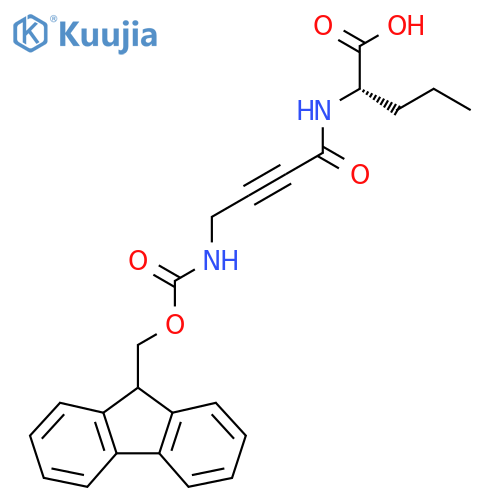 (2S)-2-[4-({[(9H-fluoren-9-yl)methoxy]carbonyl}amino)but-2-ynamido]pentanoic acid structure