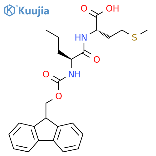 (2S)-2-(2S)-2-({(9H-fluoren-9-yl)methoxycarbonyl}amino)pentanamido-4-(methylsulfanyl)butanoic acid structure