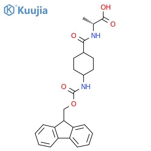 (2R)-2-{4-({(9H-fluoren-9-yl)methoxycarbonyl}amino)cyclohexylformamido}propanoic acid structure