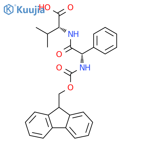 (2R)-2-(2S)-2-({(9H-fluoren-9-yl)methoxycarbonyl}amino)-2-phenylacetamido-3-methylbutanoic acid structure