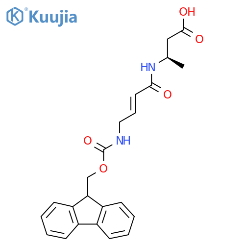 (3R)-3-4-({(9H-fluoren-9-yl)methoxycarbonyl}amino)but-2-enamidobutanoic acid structure
