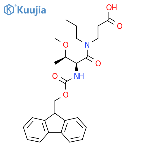 3-(2S,3R)-2-({(9H-fluoren-9-yl)methoxycarbonyl}amino)-3-methoxy-N-propylbutanamidopropanoic acid structure