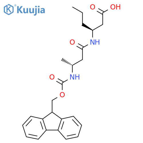 (3S)-3-(3R)-3-({(9H-fluoren-9-yl)methoxycarbonyl}amino)butanamidohexanoic acid structure