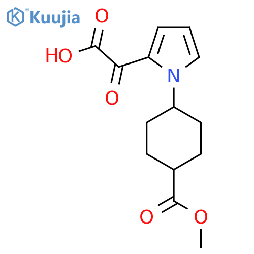 2-oxo-2-{1-(1s,4s)-4-(methoxycarbonyl)cyclohexyl-1H-pyrrol-2-yl}acetic acid structure