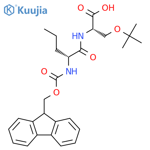 (2S)-3-(tert-butoxy)-2-(2R)-2-({(9H-fluoren-9-yl)methoxycarbonyl}amino)pentanamidopropanoic acid structure