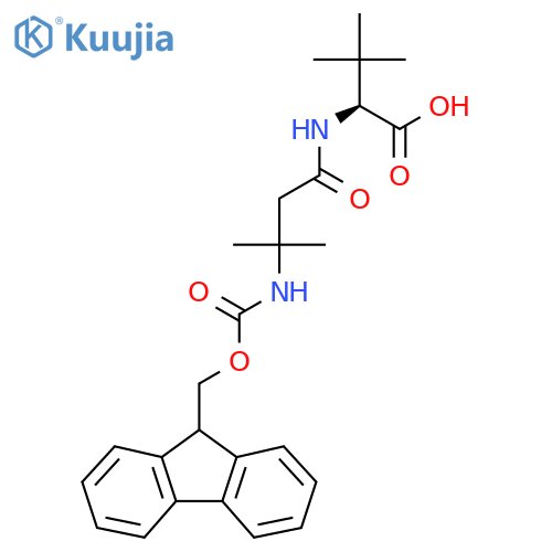 (2S)-2-3-({(9H-fluoren-9-yl)methoxycarbonyl}amino)-3-methylbutanamido-3,3-dimethylbutanoic acid structure