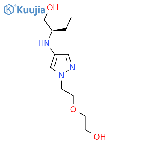 (2R)-2-({1-2-(2-hydroxyethoxy)ethyl-1H-pyrazol-4-yl}amino)butan-1-ol structure
