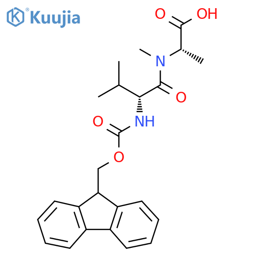 (2S)-2-(2R)-2-({(9H-fluoren-9-yl)methoxycarbonyl}amino)-N,3-dimethylbutanamidopropanoic acid structure