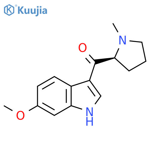 6-methoxy-3-(2S)-1-methylpyrrolidine-2-carbonyl-1H-indole structure