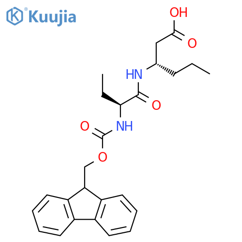 (3S)-3-(2S)-2-({(9H-fluoren-9-yl)methoxycarbonyl}amino)butanamidohexanoic acid structure