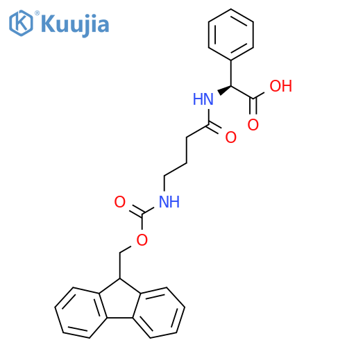 (2S)-2-4-({(9H-fluoren-9-yl)methoxycarbonyl}amino)butanamido-2-phenylacetic acid structure