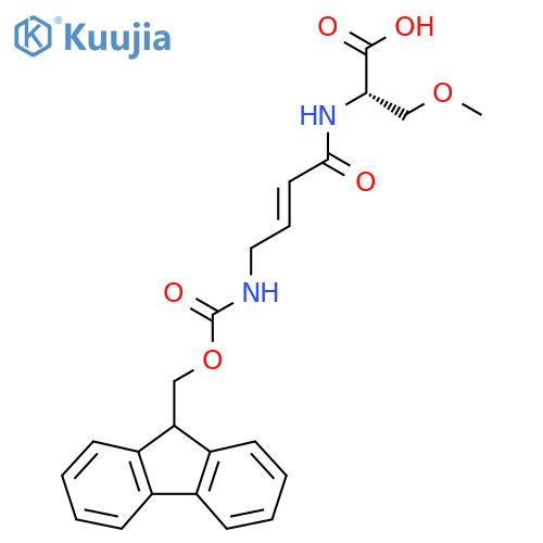 (2S)-2-4-({(9H-fluoren-9-yl)methoxycarbonyl}amino)but-2-enamido-3-methoxypropanoic acid structure