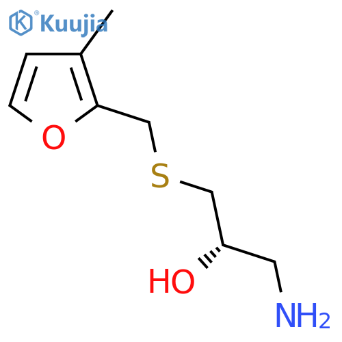 (2S)-1-amino-3-{(3-methylfuran-2-yl)methylsulfanyl}propan-2-ol structure