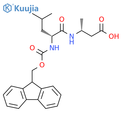 (3R)-3-(2R)-2-({(9H-fluoren-9-yl)methoxycarbonyl}amino)-4-methylpentanamidobutanoic acid structure