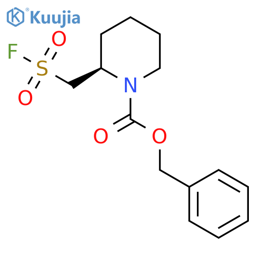 benzyl (2R)-2-(fluorosulfonyl)methylpiperidine-1-carboxylate structure
