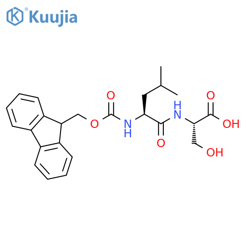 L-Serine, N-[(9H-fluoren-9-ylmethoxy)carbonyl]-L-leucyl- structure