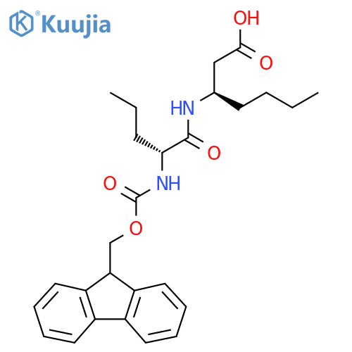 (3R)-3-(2R)-2-({(9H-fluoren-9-yl)methoxycarbonyl}amino)pentanamidoheptanoic acid structure