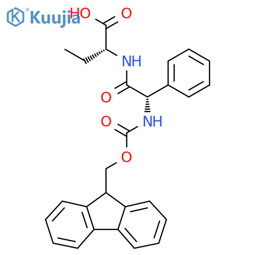 (2R)-2-(2S)-2-({(9H-fluoren-9-yl)methoxycarbonyl}amino)-2-phenylacetamidobutanoic acid structure