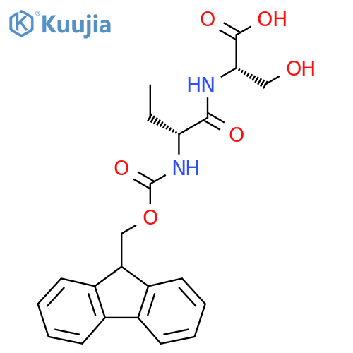 (2S)-2-(2R)-2-({(9H-fluoren-9-yl)methoxycarbonyl}amino)butanamido-3-hydroxypropanoic acid structure
