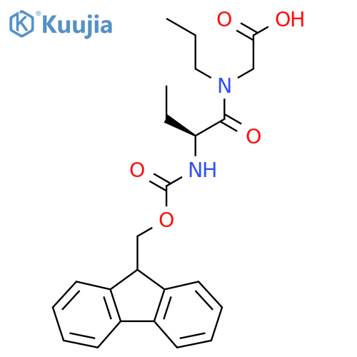 2-(2S)-2-({(9H-fluoren-9-yl)methoxycarbonyl}amino)-N-propylbutanamidoacetic acid structure